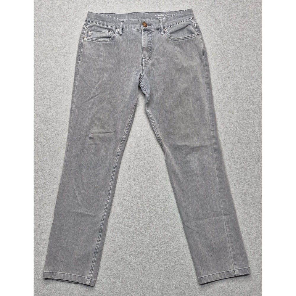 Mugsy Jeans Mens 31x29 Gray Logans CoolMax Slim Stretch Casual Denim Pants